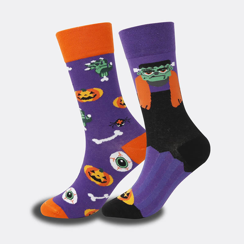 Plus Size Unique Patterned Crew Socks(5 Pairs)