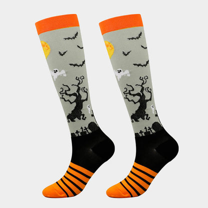 Funny Halloween Compression Socks(6 Pairs)