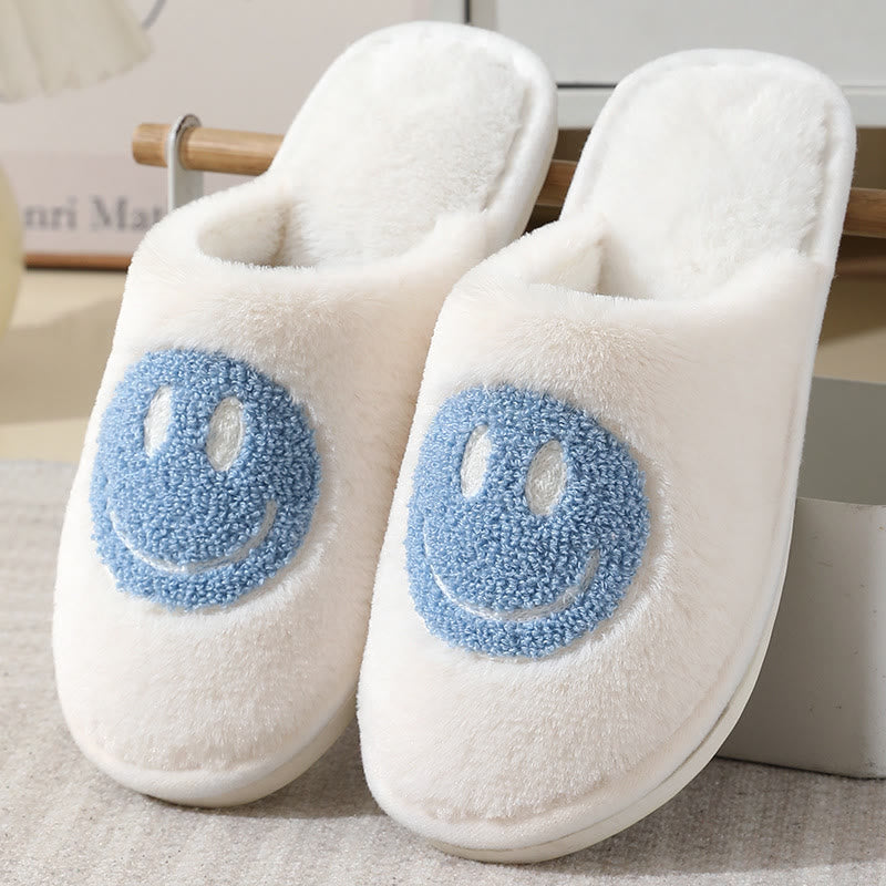 Plus Size Plush Smiley Face Slippers