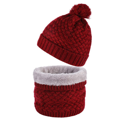 Winter Fleece Knitwear Beanie Scarf 2 In 1 Set