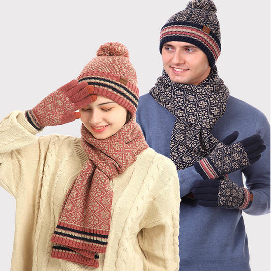 Touch Screen Gloves Beanie Scarf 3 In 1 Set