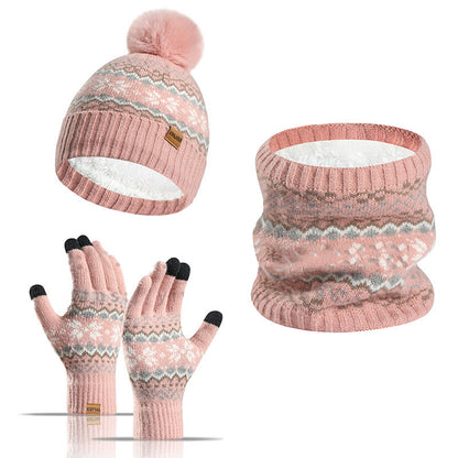 Snowflake Gloves Beanie Scarf 3 In 1 Set