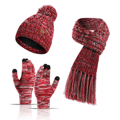 Classic Matching Gloves Beanie Scarf 3 In 1 Set