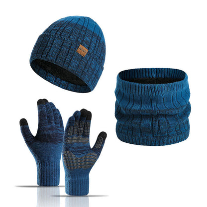 Outdoor Warmth Gloves Beanie Scarf 3 In 1 Set