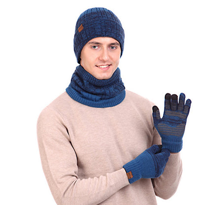 Outdoor Warmth Gloves Beanie Scarf 3 In 1 Set