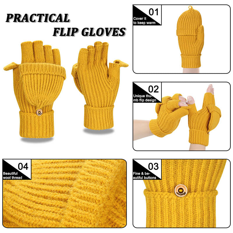 Soft Convertible Flap Gloves