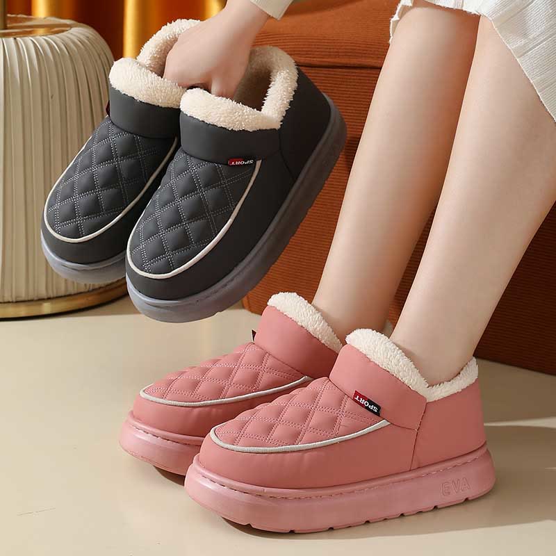 Plus Size Grid Slippers