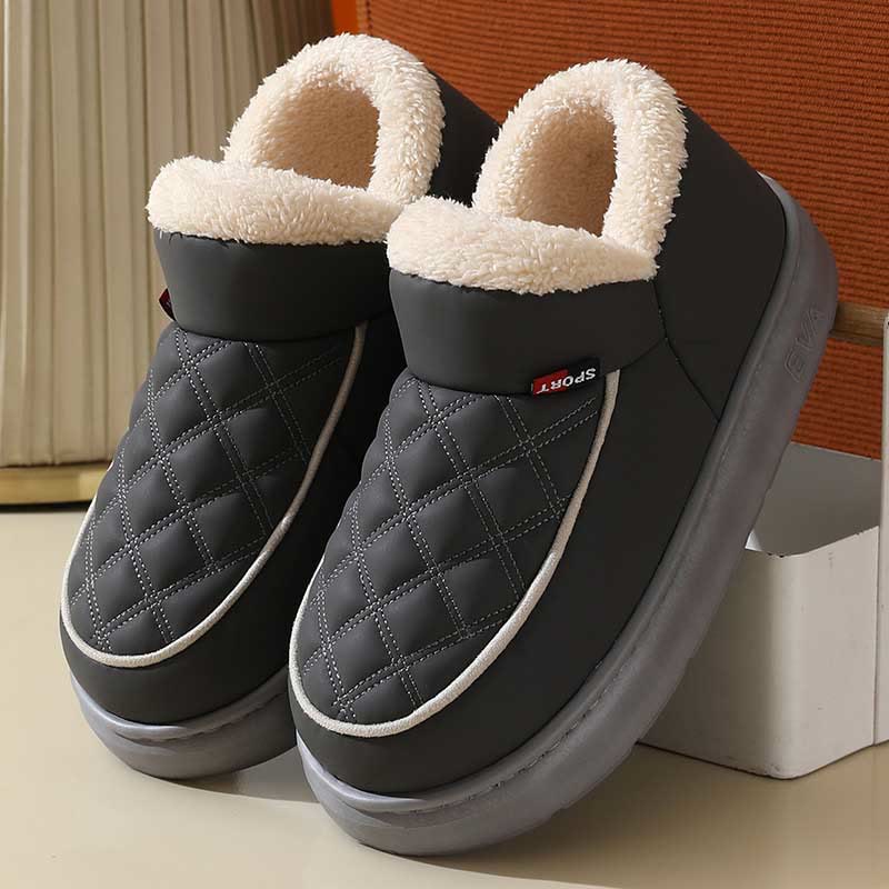 Plus Size Grid Slippers