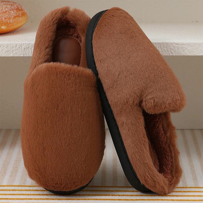 Plus Size Winter Brown Slippers