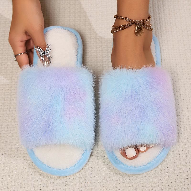 Plus Size Comfy Gradient Color Slippers