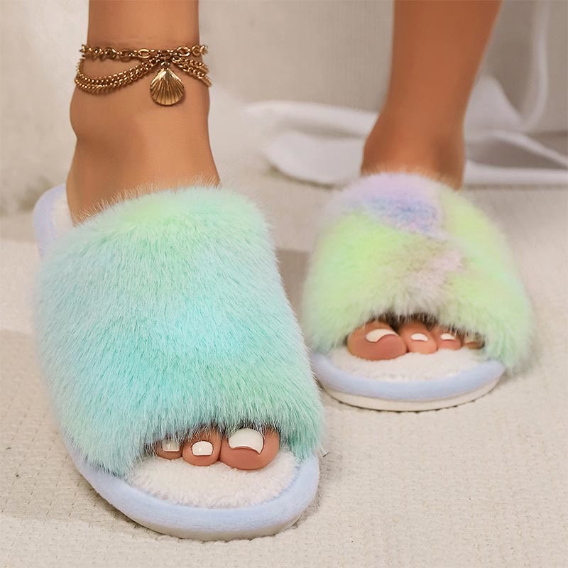 Plus Size Comfy Gradient Color Slippers