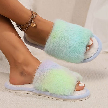 Plus Size Comfy Gradient Color Slippers