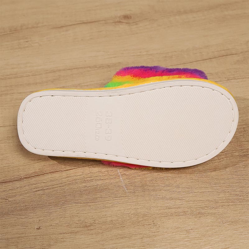 Plus Size Rainbow Slippers