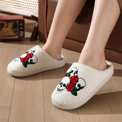 Plus Size Bat Skull Slippers