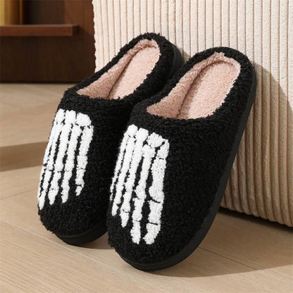 Plus Size Ghost Face Hand Heart Slippers