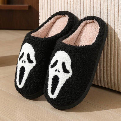 Plus Size Ghost Face Hand Heart Slippers