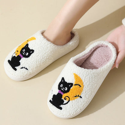 Plus Size Moon Cat Slippers