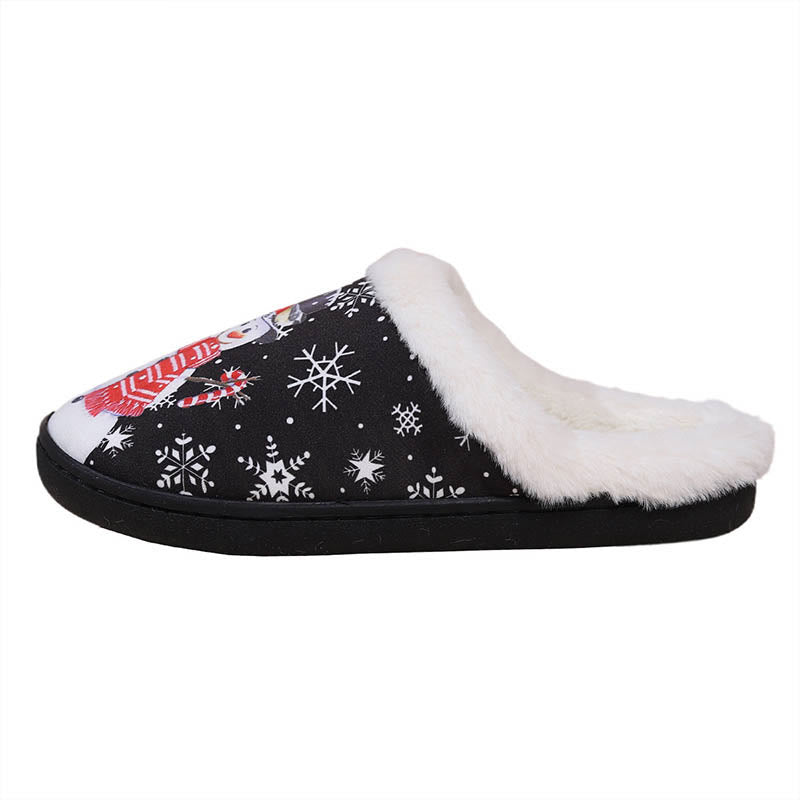 Plus Size Christmas Snowman Slippers