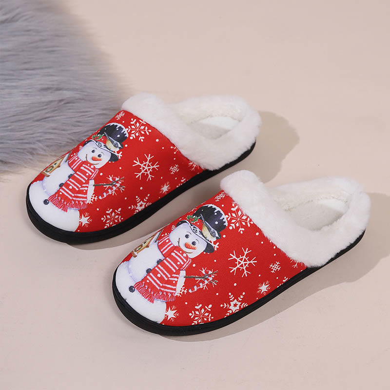 Plus Size Christmas Snowman Slippers