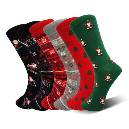 Plus Size Christmas Fashion Quarter Socks(6 Pairs)