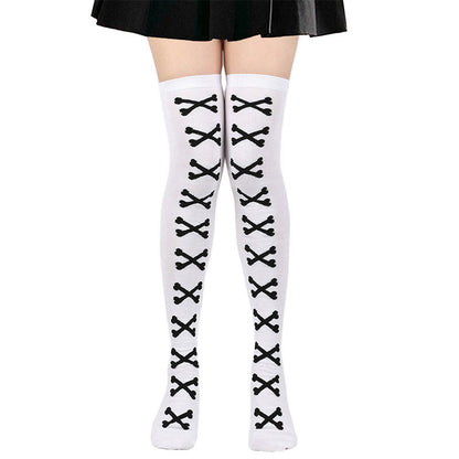 Halloween Bone Thigh High Knee Socks(7 Pairs)