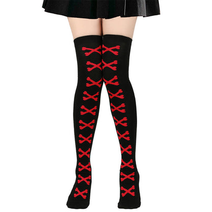 Halloween Bone Thigh High Knee Socks(7 Pairs)