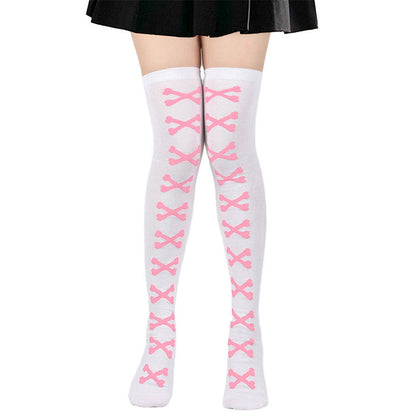 Halloween Bone Thigh High Knee Socks(7 Pairs)