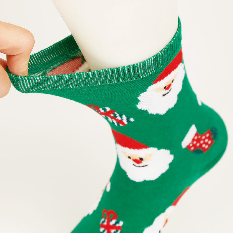 Plus Size Cute Christmas Quarter Socks(4 Pairs)