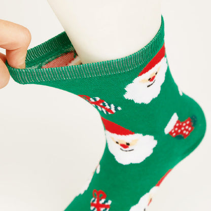 Plus Size Cute Christmas Quarter Socks(4 Pairs)