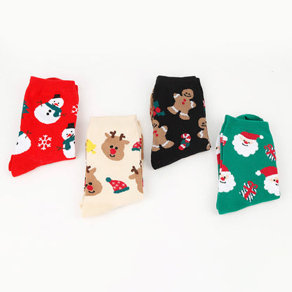 Plus Size Cute Christmas Quarter Socks(4 Pairs)