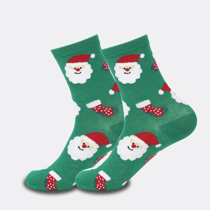 Plus Size Cute Christmas Quarter Socks(4 Pairs)