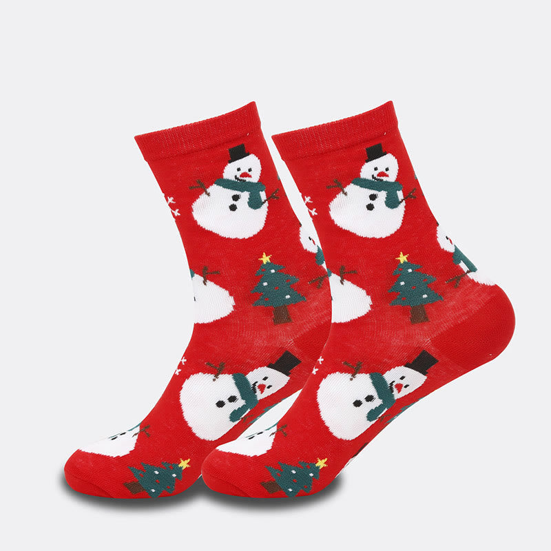 Plus Size Cute Christmas Quarter Socks(4 Pairs)