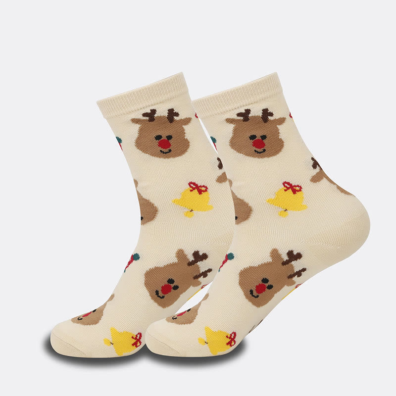 Plus Size Cute Christmas Quarter Socks(4 Pairs)