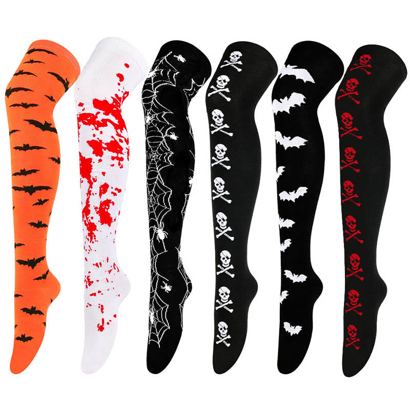 Halloween Thigh High Knee Socks(6 Pairs)