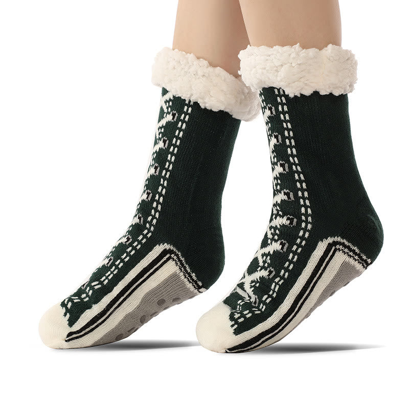 3D Laces Slipper Socks