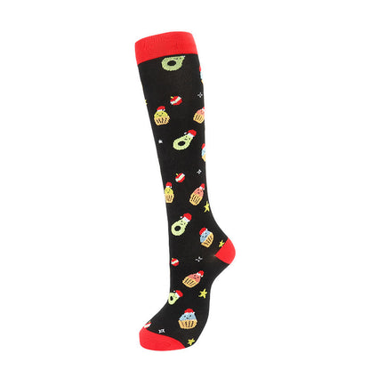 Christmas Cute Pattern Compression Socks(6 Pairs)