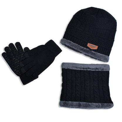 Winter Warm Gloves Beanie Scarf 3 In 1 Set