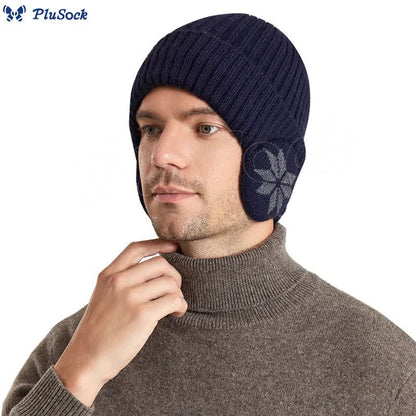 Snowflake Earflaps Beanie Hat Warmer