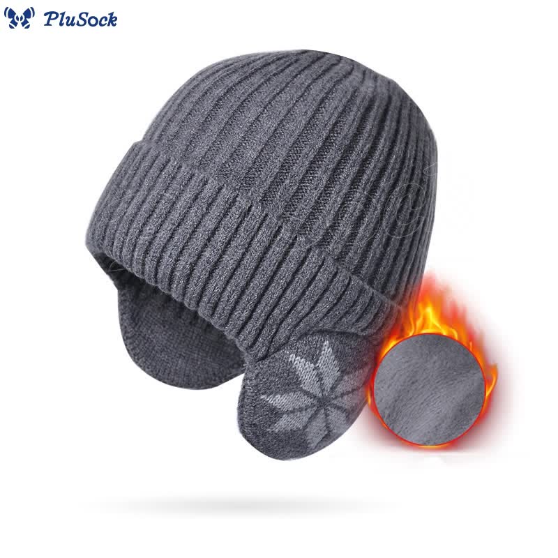 Snowflake Earflaps Beanie Hat Warmer