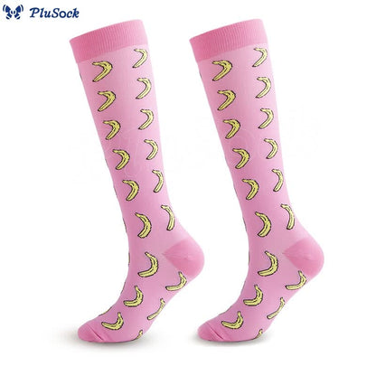 Animal Fruit Knee High Compression Socks(6 Pairs)