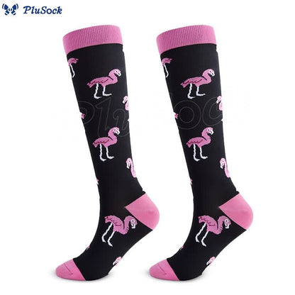 Animal Fruit Knee High Compression Socks(6 Pairs)