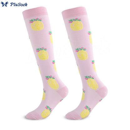 Animal Fruit Knee High Compression Socks(6 Pairs)