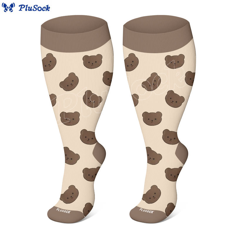 Plus Size Bear Penguin Compression Socks