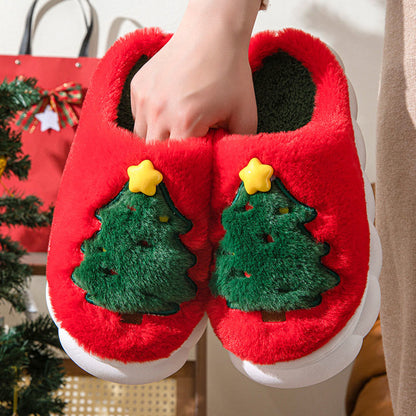 Plus Size Christmas Tree Slippers