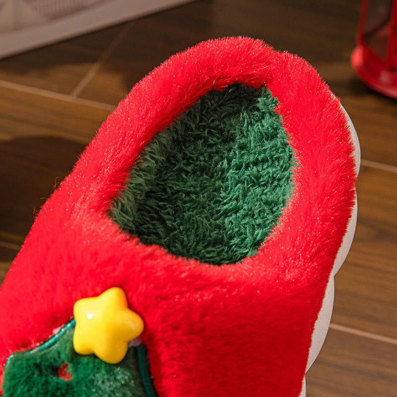 Plus Size Christmas Tree Slippers