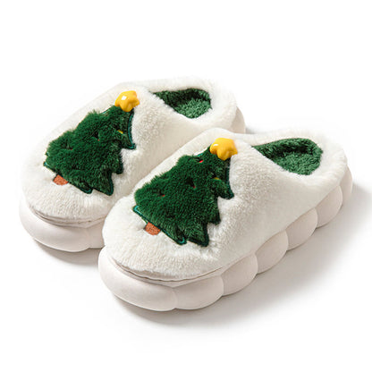 Plus Size Christmas Tree Slippers