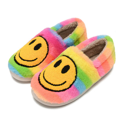 Plus Size Colorful Smiley Face Slippers