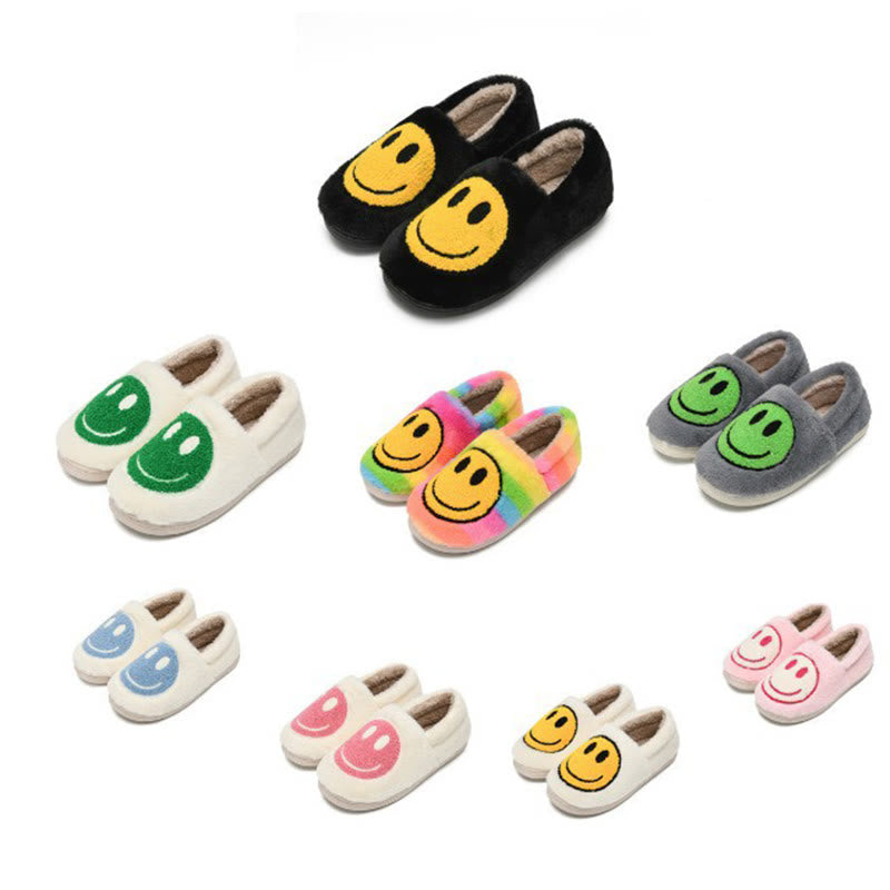 Plus Size Colorful Smiley Face Slippers