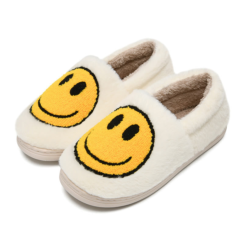 Plus Size Colorful Smiley Face Slippers