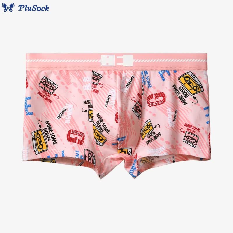 Plus Size Pink Series Boxer Briefs(4 Packs)